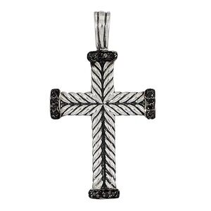David Yurman Chevron Cross With Black diamonds